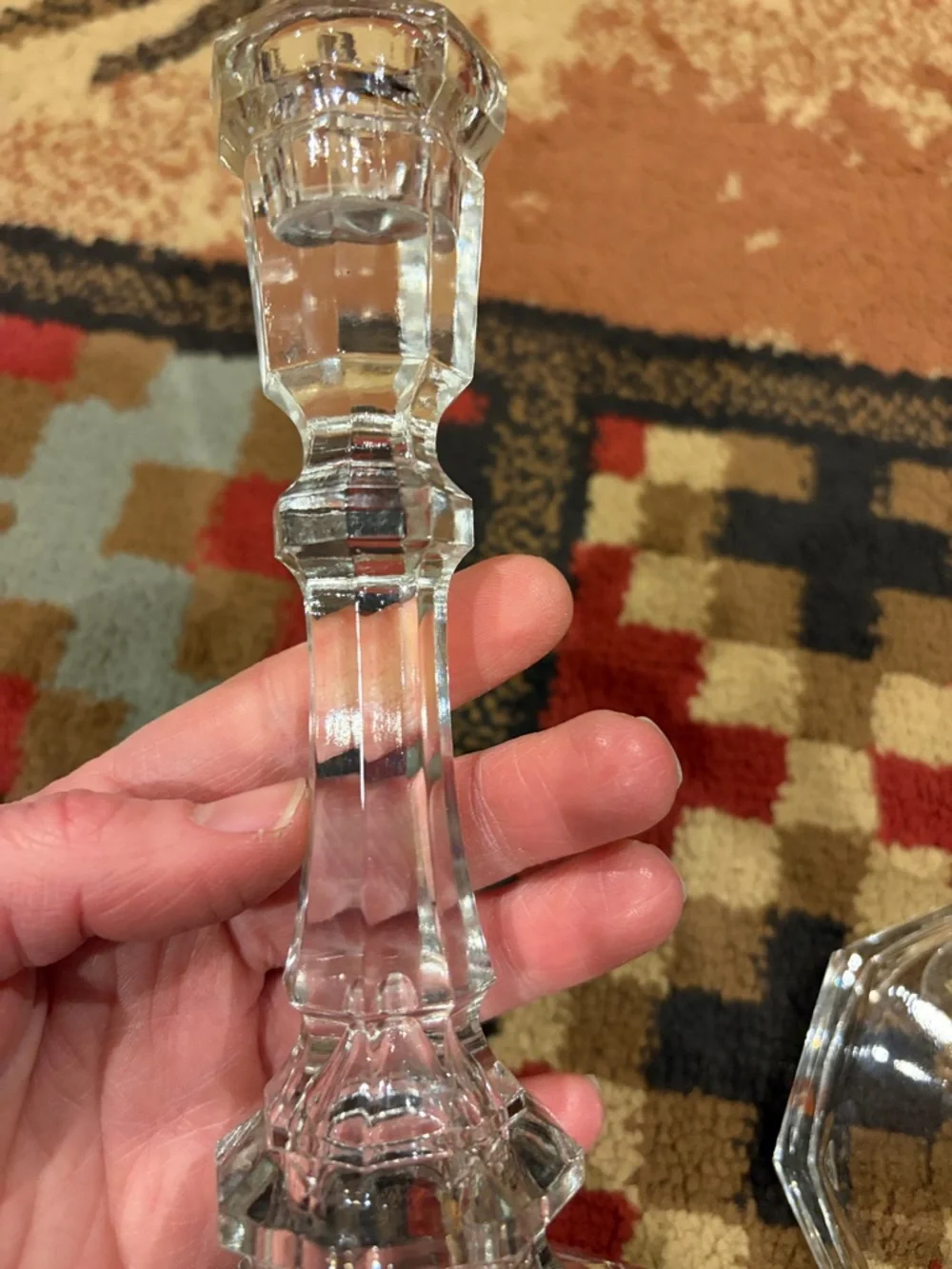 Pair of vintage Crystal candle stick holders